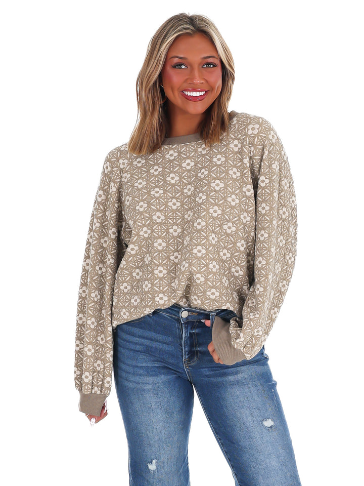 City Scout Floral Pullover