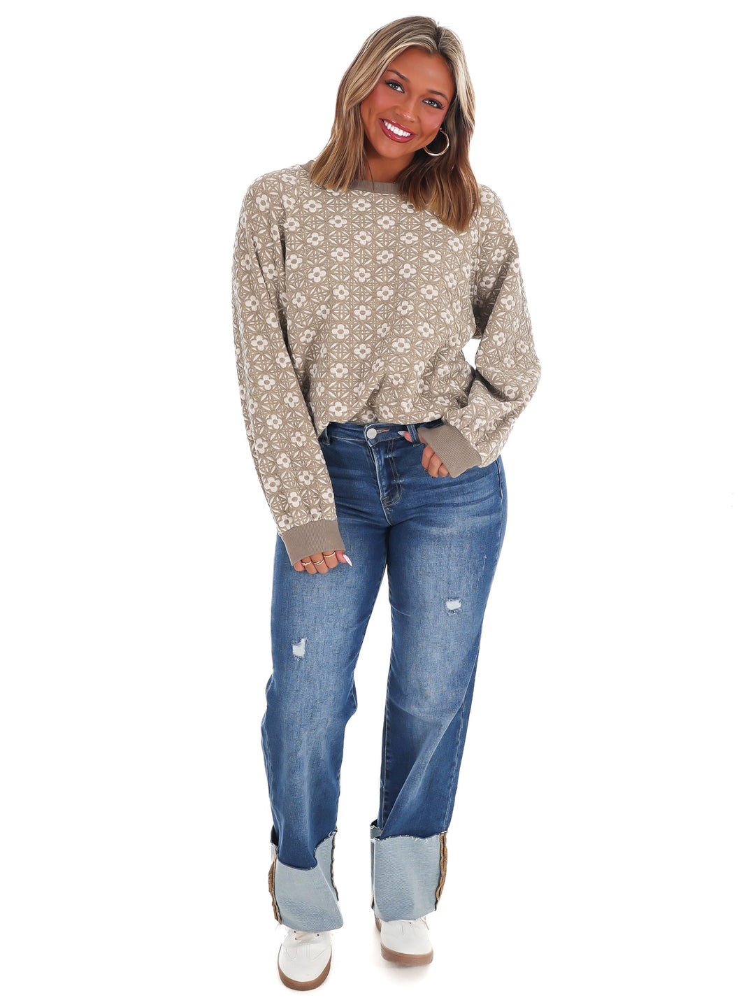 City Scout Floral Pullover