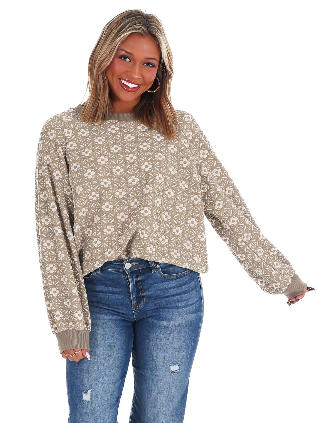 City Scout Floral Pullover