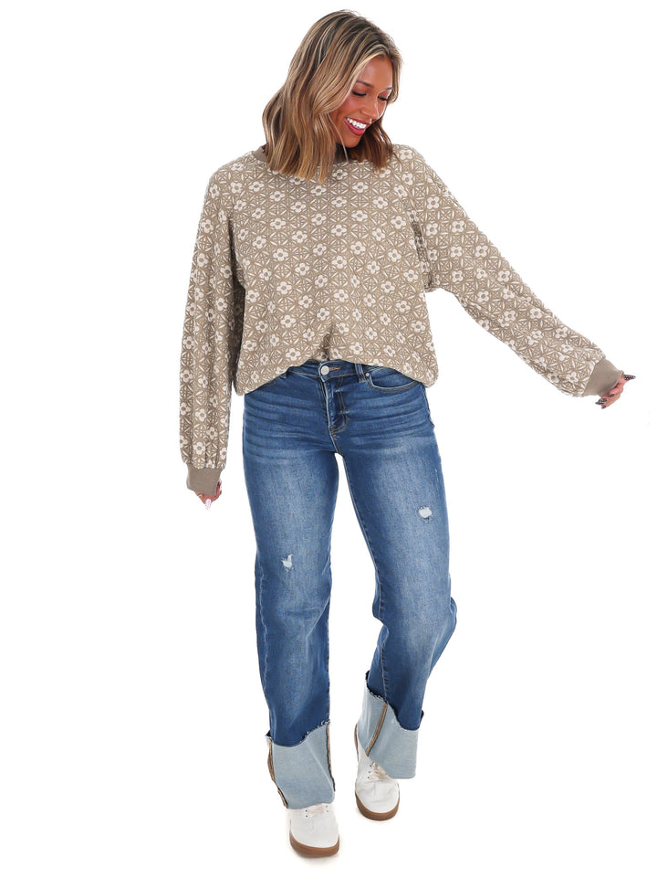 City Scout Floral Pullover