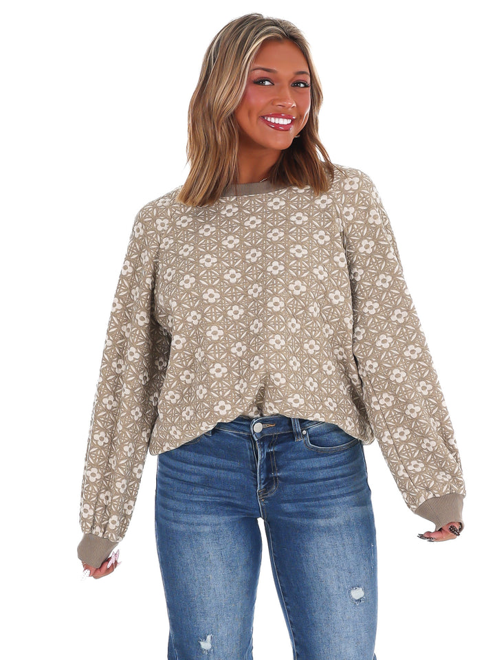 City Scout Floral Pullover
