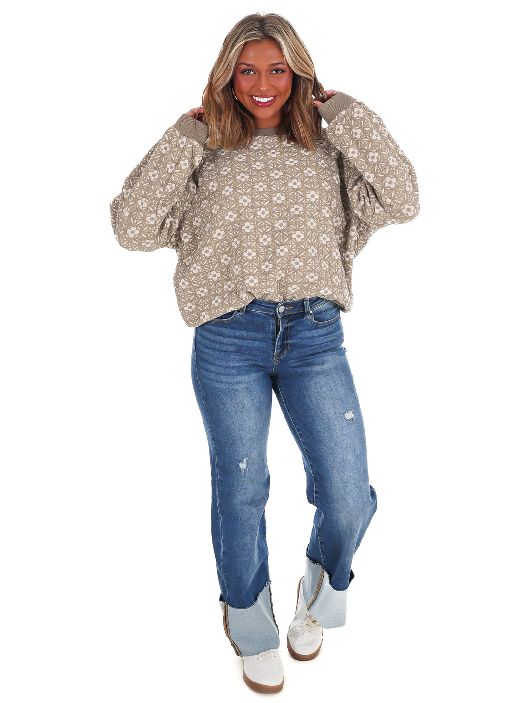 City Scout Floral Pullover