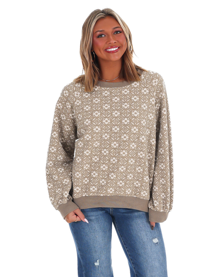 City Scout Floral Pullover