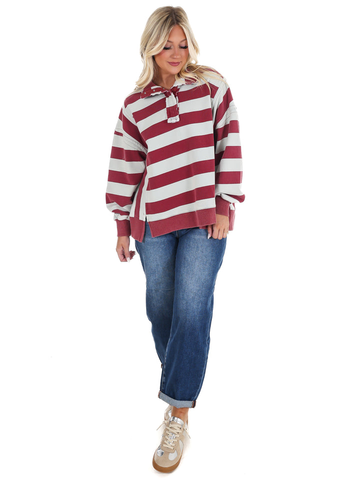 Field Day Rugby Stripe Pullover