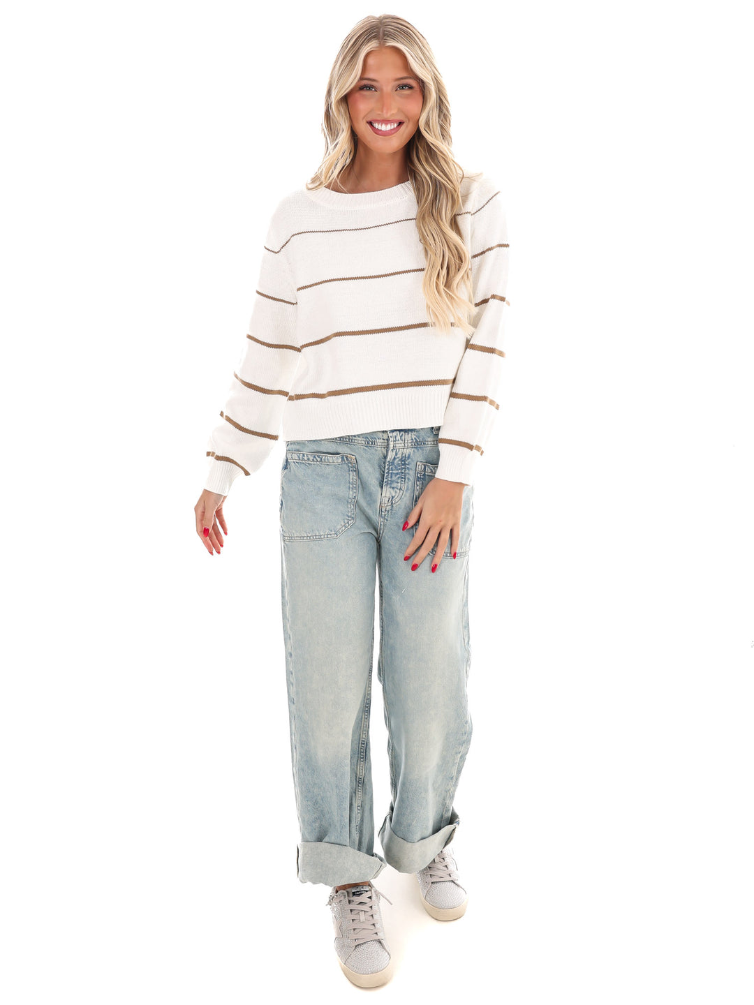Stitched with Love Stripe Sweater