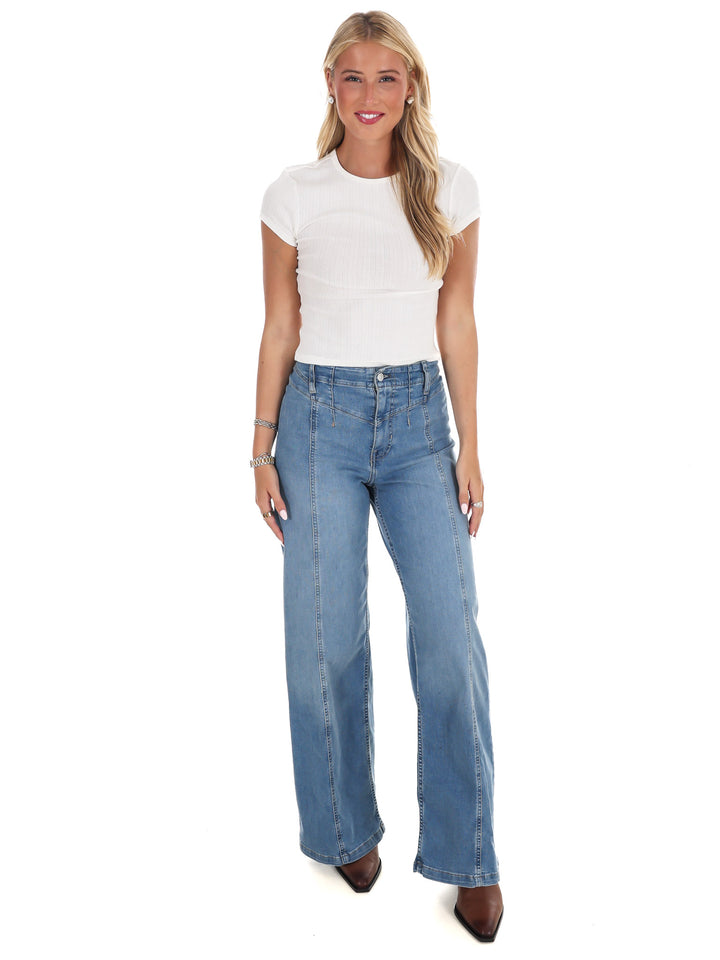 Free People Wait A Minute Baby Tee