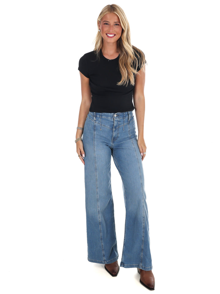 Free People Wait A Minute Baby Tee