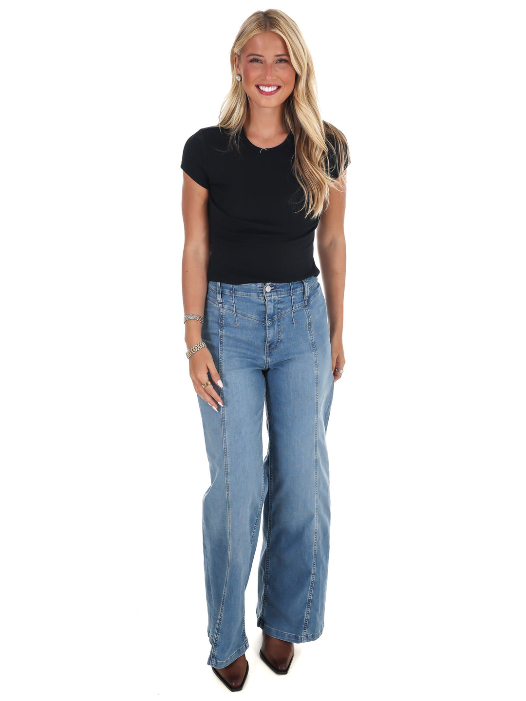 Free People Wait A Minute Baby Tee