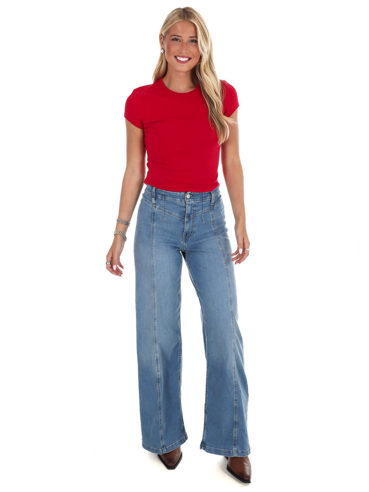 Free People Wait A Minute Baby Tee