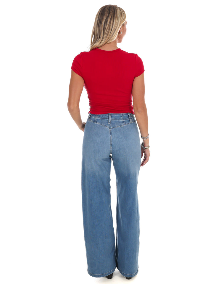 Free People Wait A Minute Baby Tee