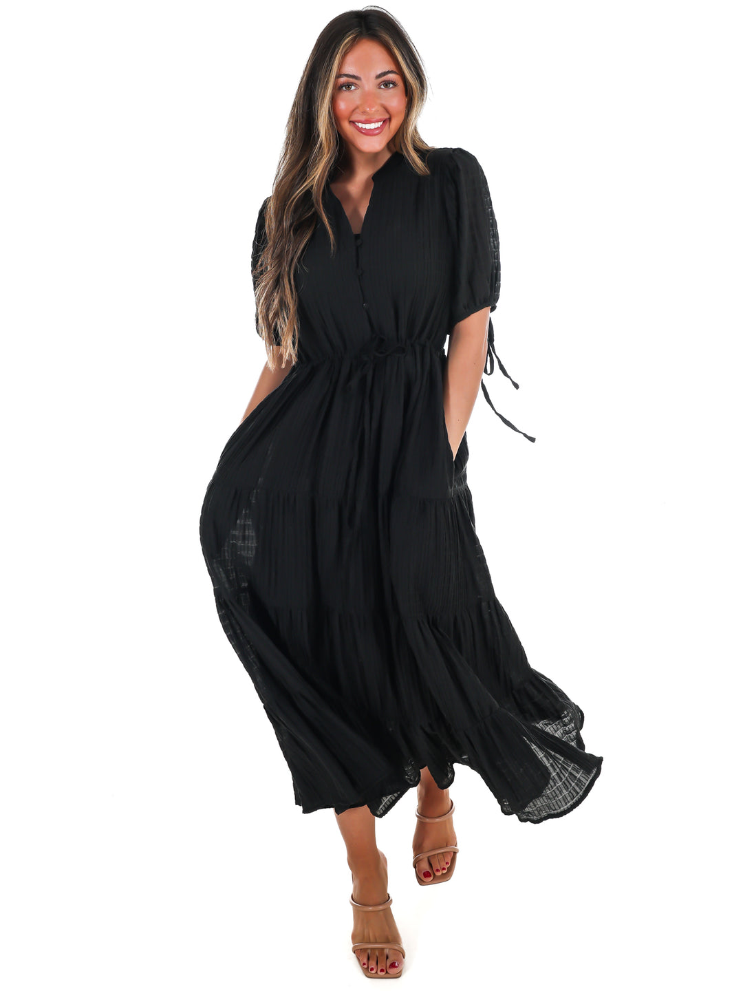 Hey Soul Sister Tiered Midi Dress
