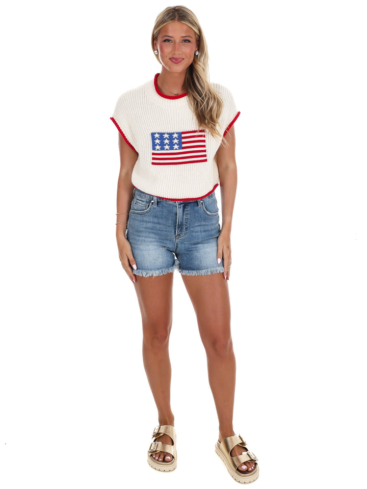 Land of the Free Flag Sweater