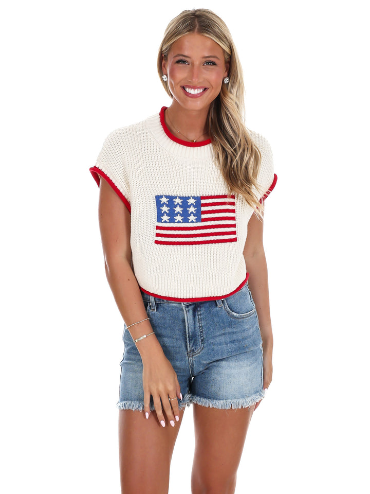 Land of the Free Flag Sweater
