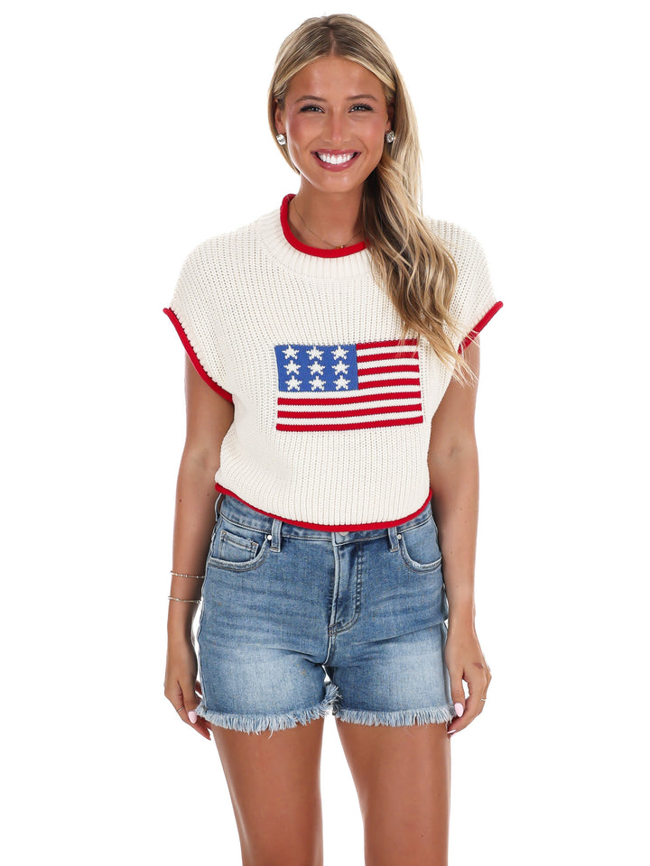 Land of the Free Flag Sweater