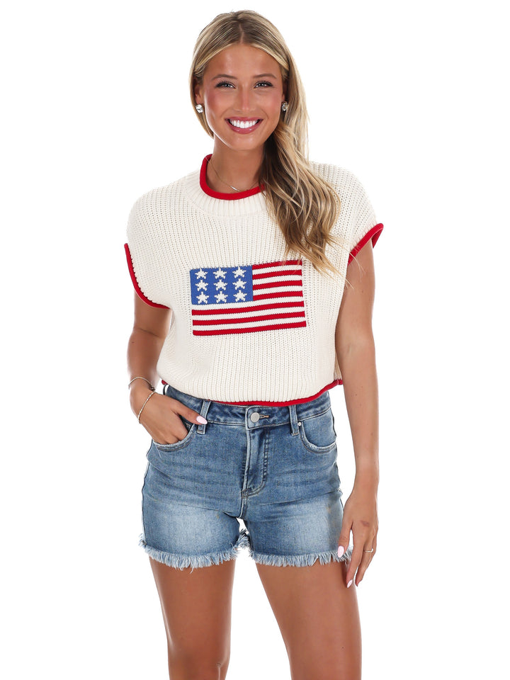 Land of the Free Flag Sweater