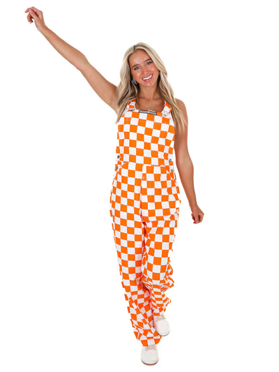 Orange & White Checkered Game Bibs
