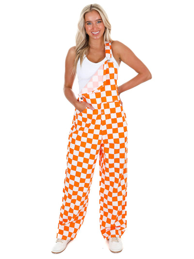 Orange & White Checkered Game Bibs