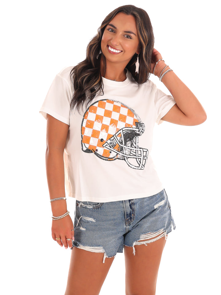 Checkered Helmet Tee