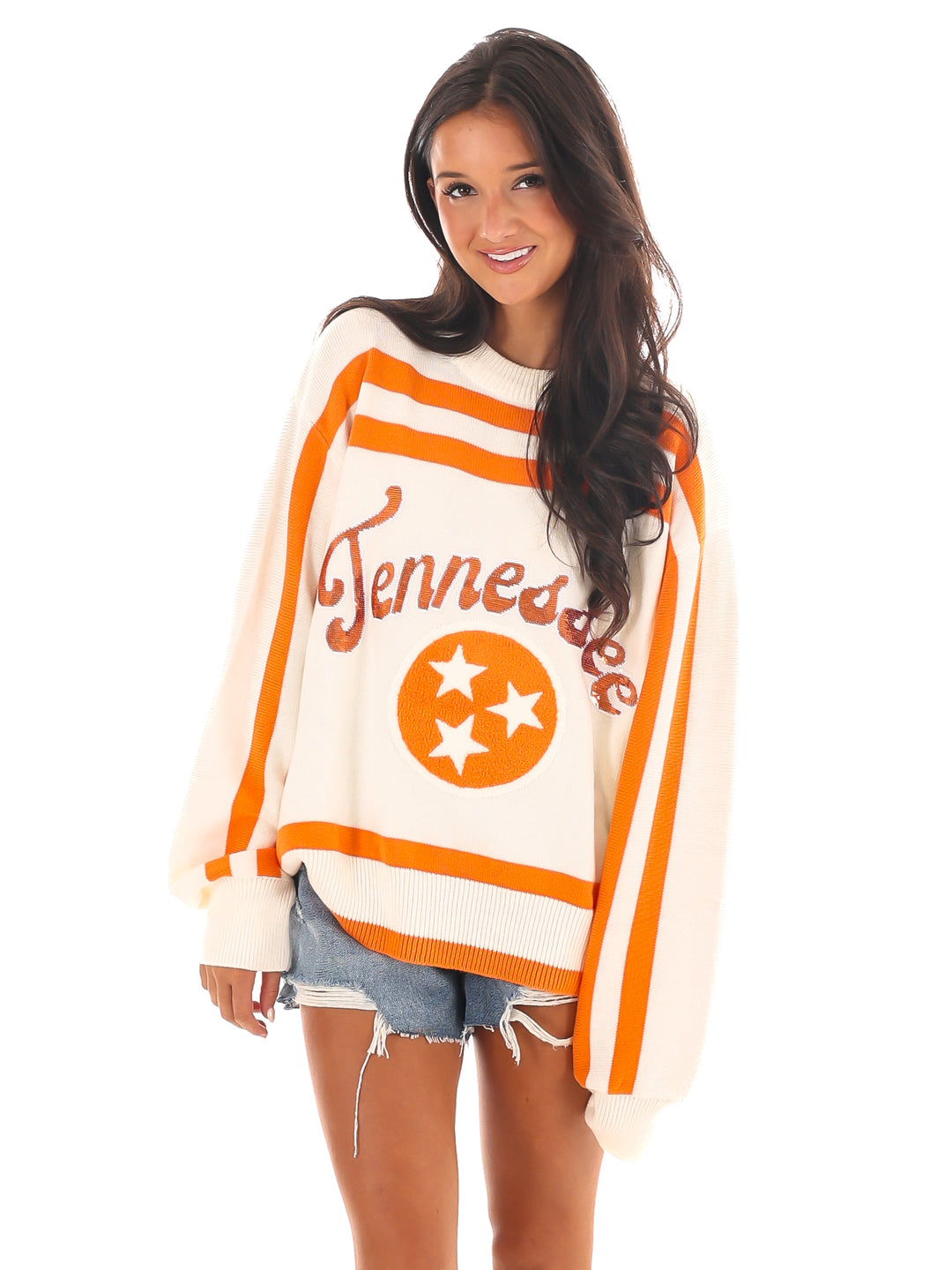 Tennessee Striped Long Sleeve Sweater