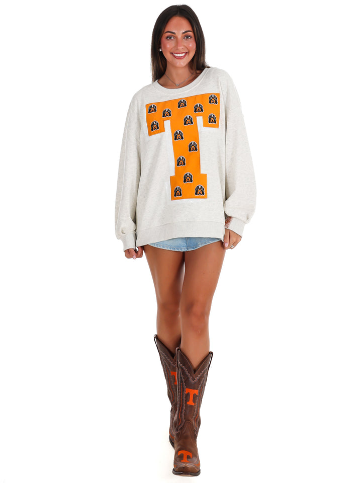 Tennessee Oversized Printed Mascot Letter Sweatshirt