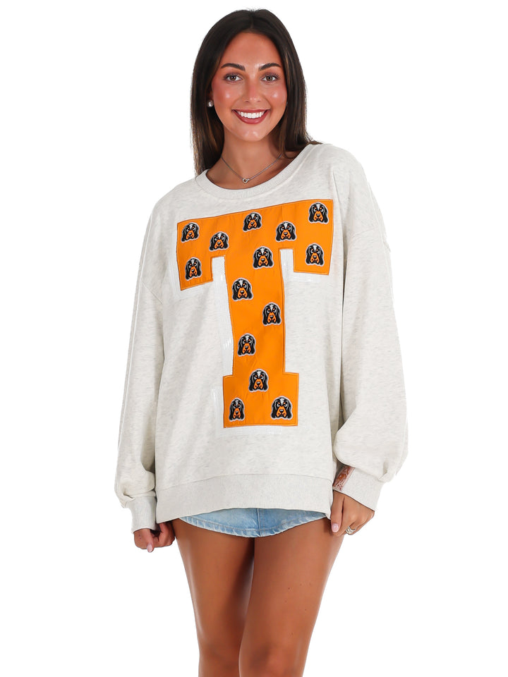Tennessee Oversized Printed Mascot Letter Sweatshirt