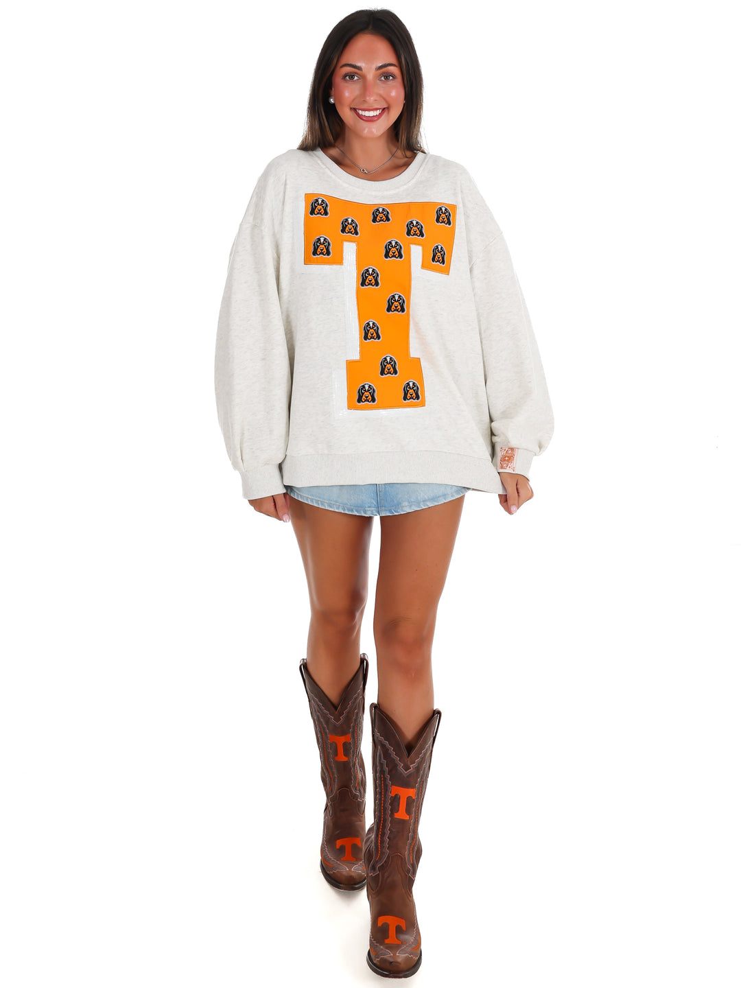 Tennessee Oversized Printed Mascot Letter Sweatshirt