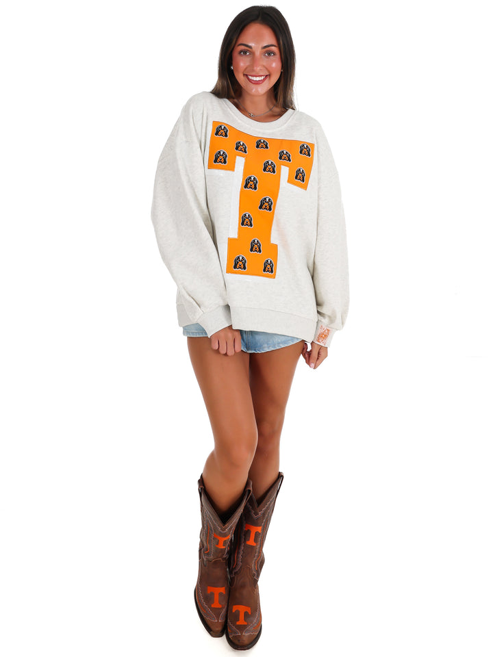 Tennessee Oversized Printed Mascot Letter Sweatshirt