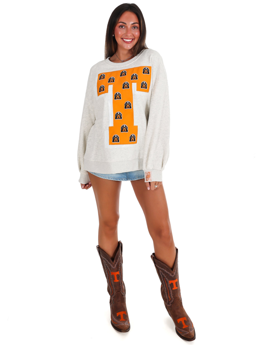 Tennessee Oversized Printed Mascot Letter Sweatshirt
