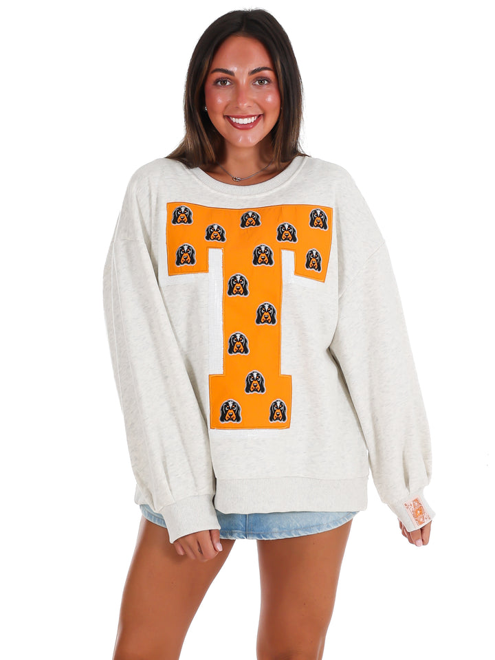 Tennessee Oversized Printed Mascot Letter Sweatshirt