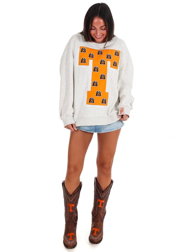 Tennessee Oversized Printed Mascot Letter Sweatshirt