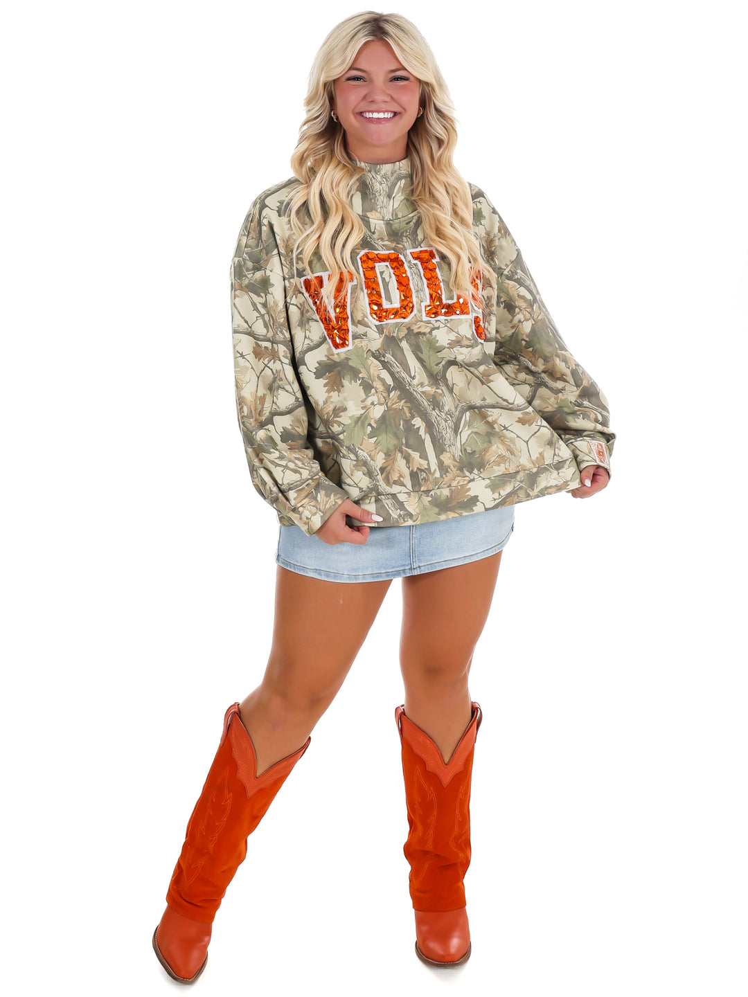 Tennessee Mockneck Camo Sweatshirt