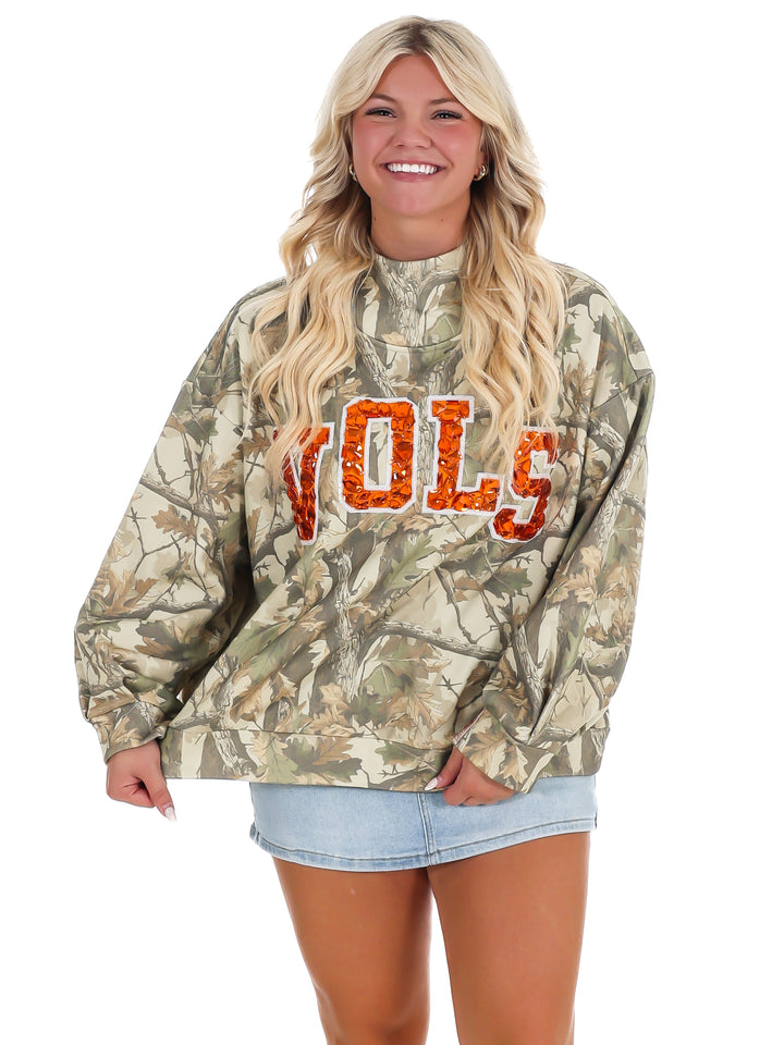 Tennessee Mockneck Camo Sweatshirt