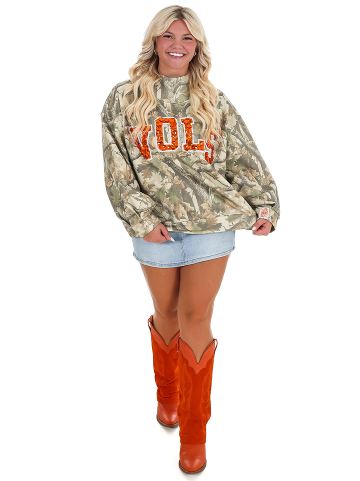Tennessee Mockneck Camo Sweatshirt