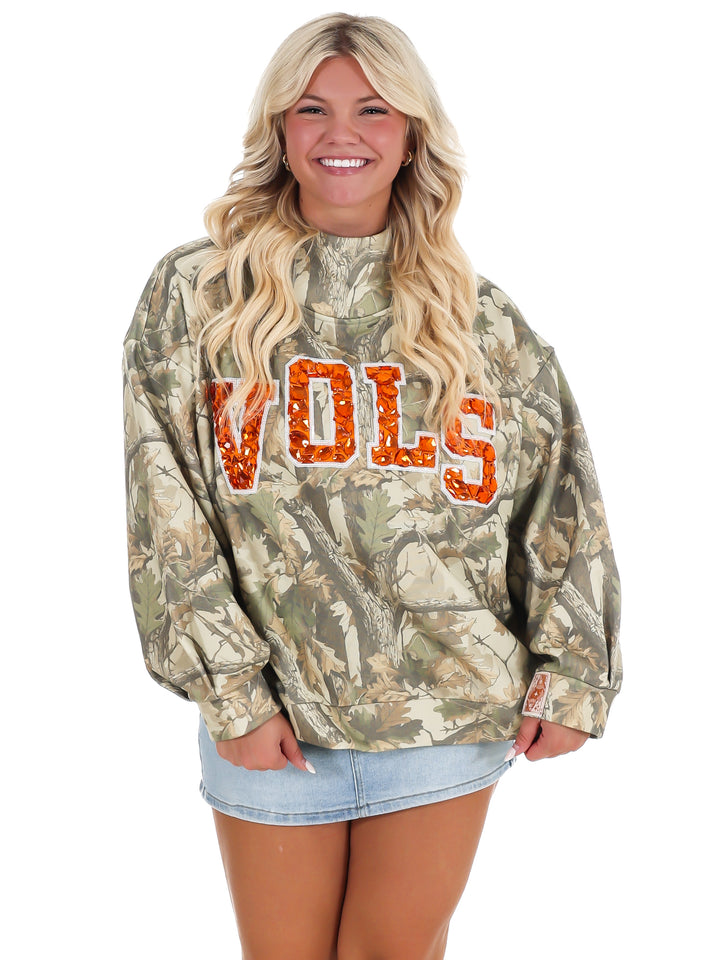 Tennessee Mockneck Camo Sweatshirt