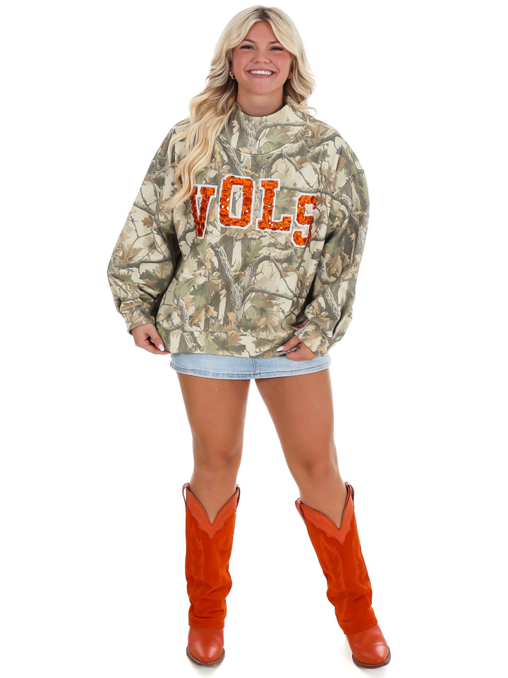 Tennessee Mockneck Camo Sweatshirt