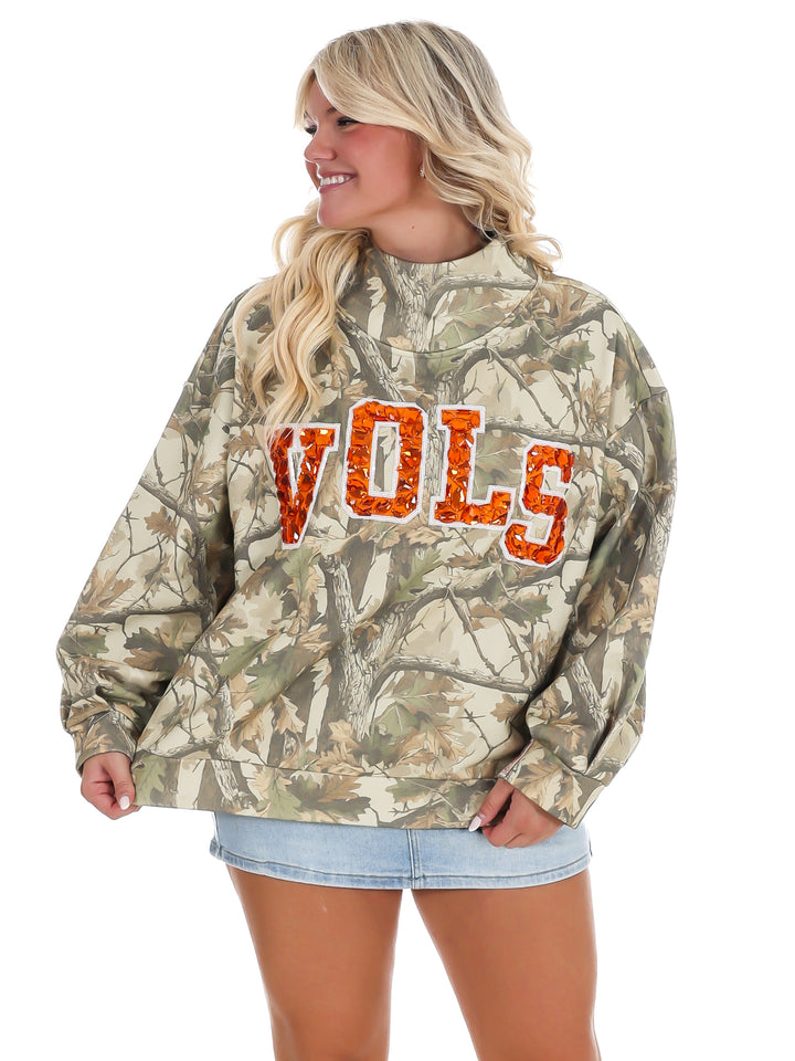 Tennessee Mockneck Camo Sweatshirt