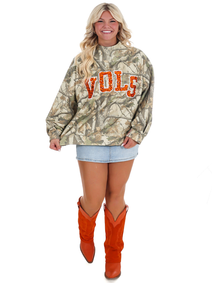Tennessee Mockneck Camo Sweatshirt