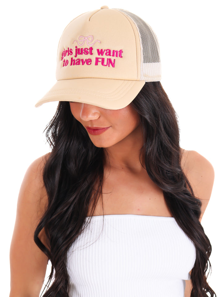 Girls Just Want to Have Fun Trucker Hat