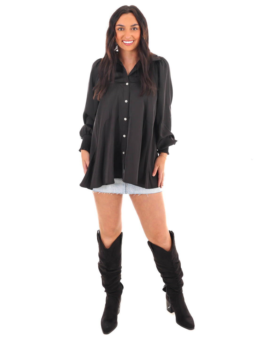 Soft Satin Loose Fit Top