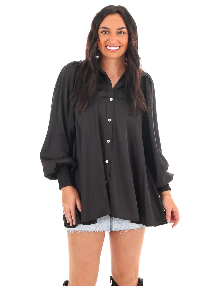 Soft Satin Loose Fit Top
