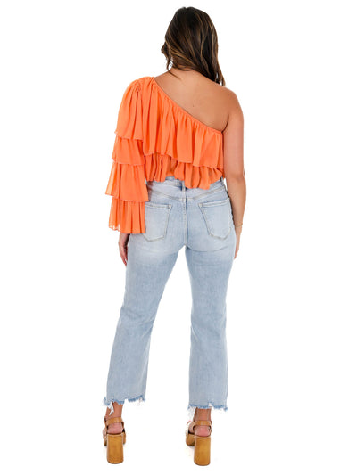 Having A Ball Tiered One Shoulder Top