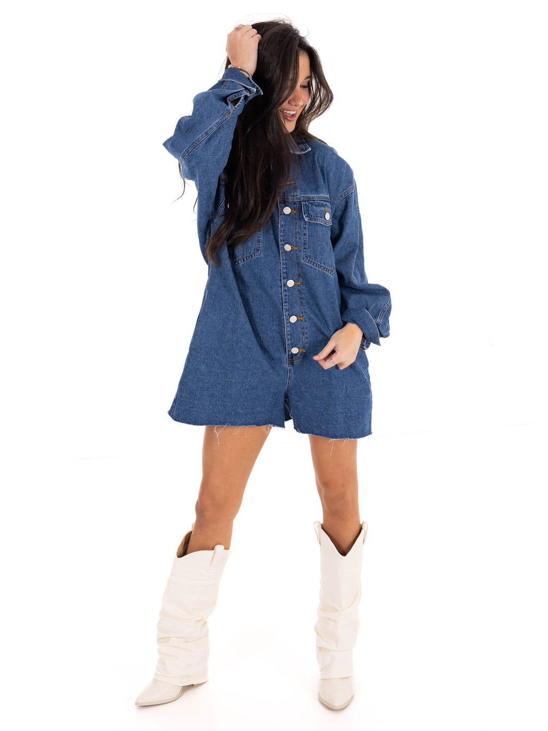 Single Soon Denim Romper