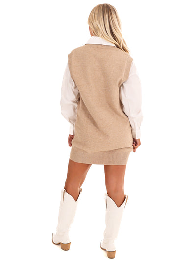 Layered Luxe Sweater Mini Dress