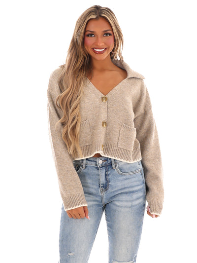 Smart and Stylish Contrast Cardigan