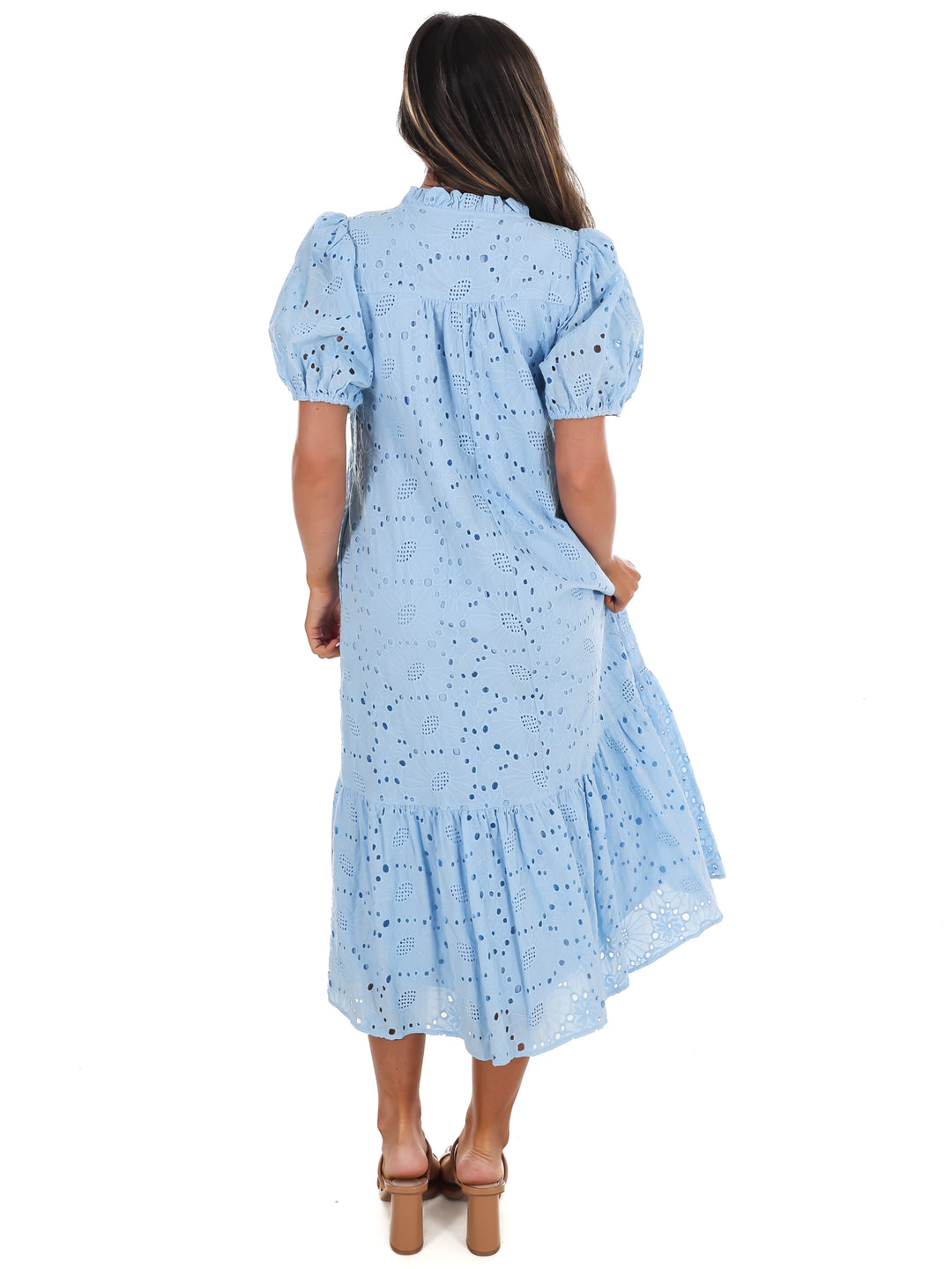 Meant to Be Eyelet Midi Dress