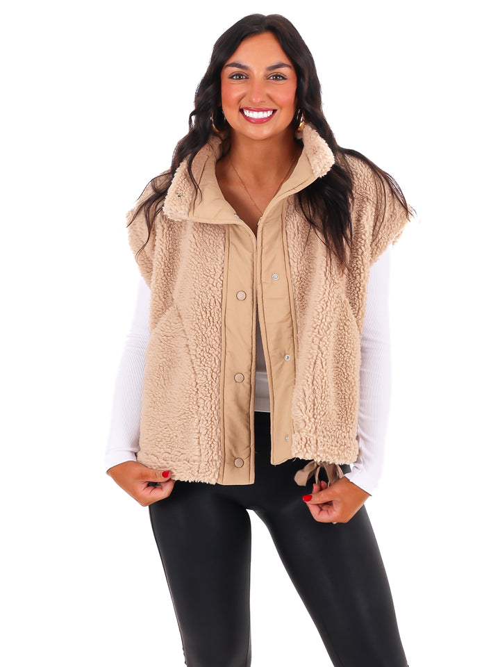 Comfort Zone Oversized Sherpa Vest Doorbuster