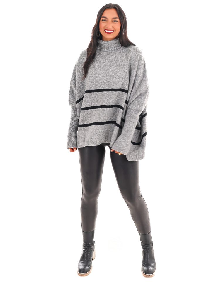 Easy Days Stripe Turtleneck Sweater Doorbuster