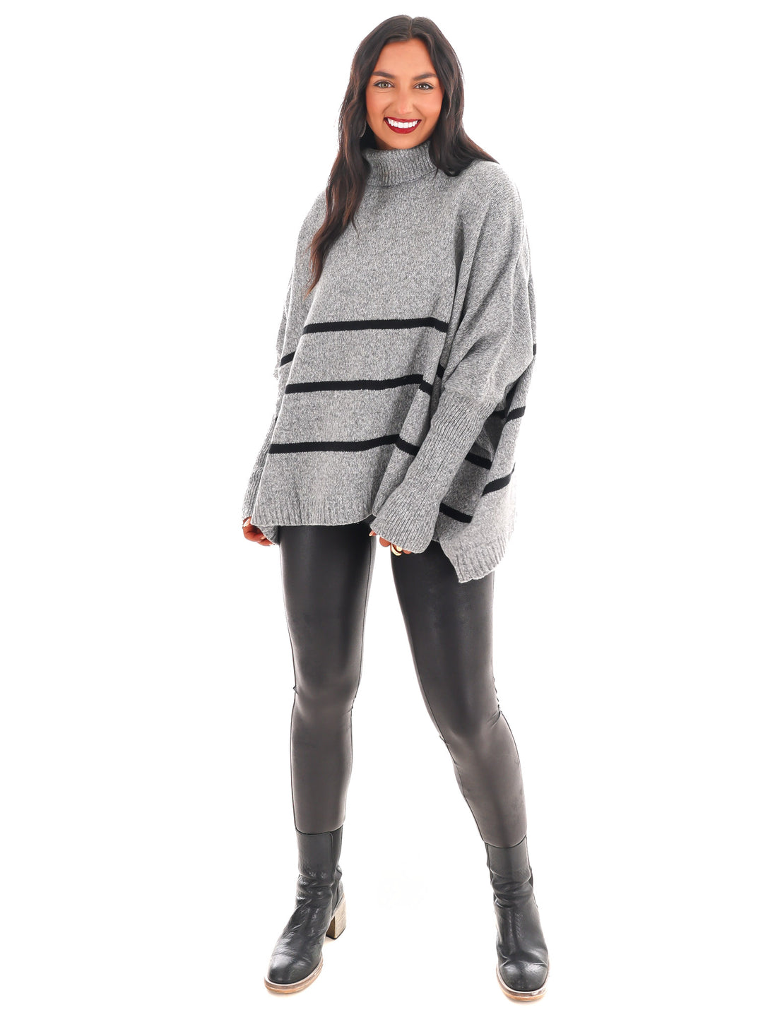 Easy Days Stripe Turtleneck Sweater Doorbuster