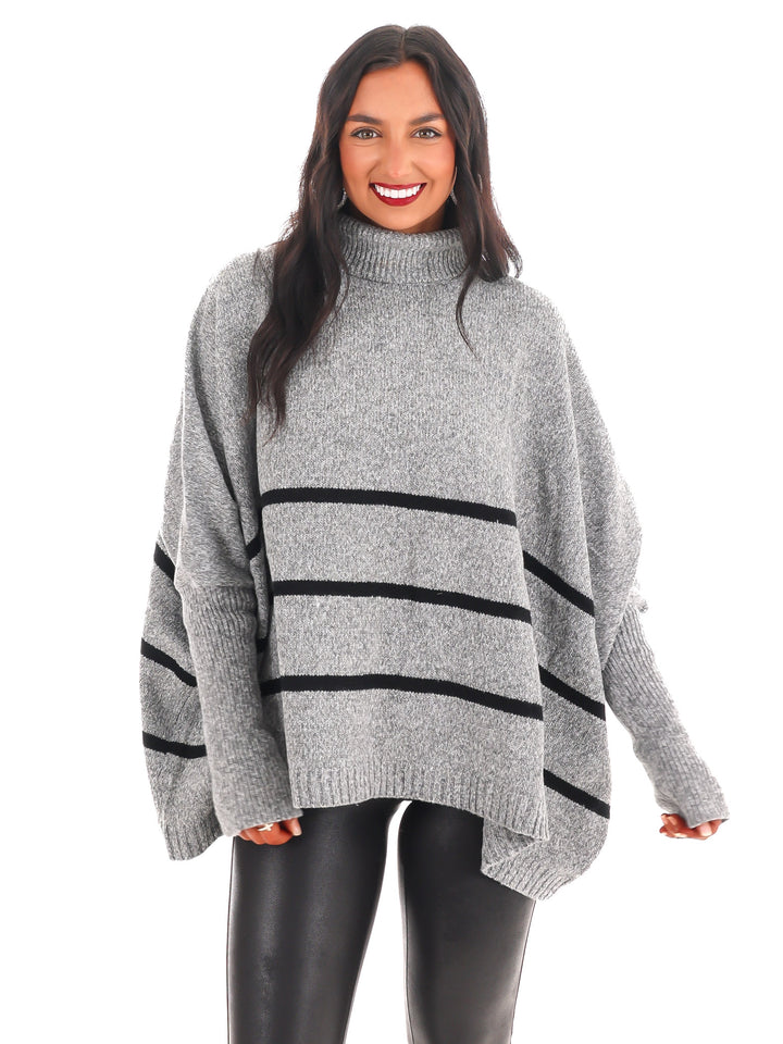 Easy Days Stripe Turtleneck Sweater Doorbuster