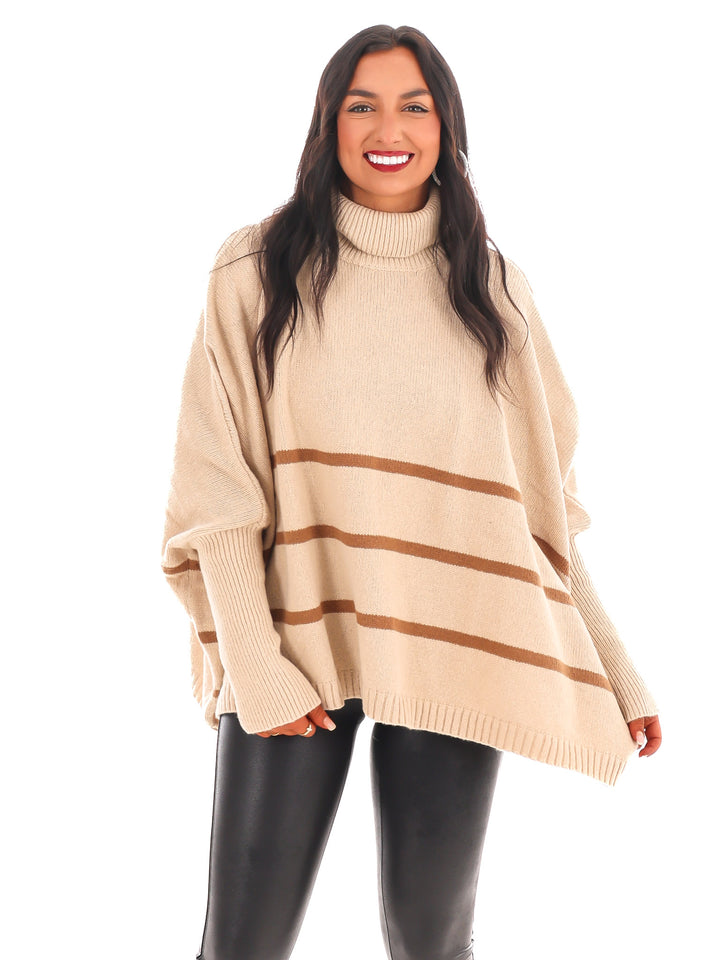 Easy Days Stripe Turtleneck Sweater Doorbuster